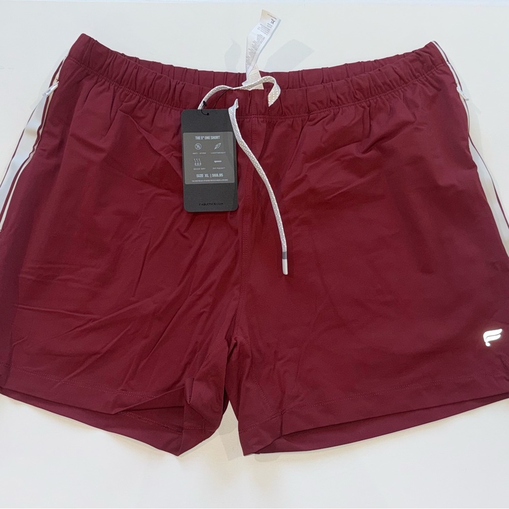 Fabletics Men's Burgundy Athletic Shorts